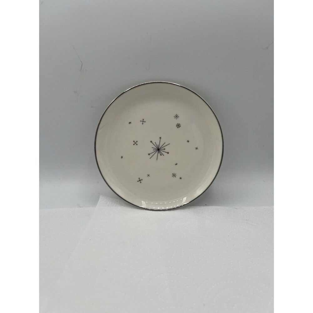Vintage Syracuse MCM Evening Star 6.25” Bread & Butter Plate Atomic Starburst